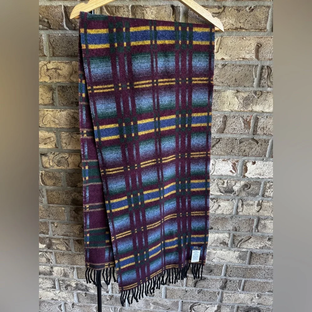 RALPH LAUREN Patterned Wool-Blend Jacquard Scarf